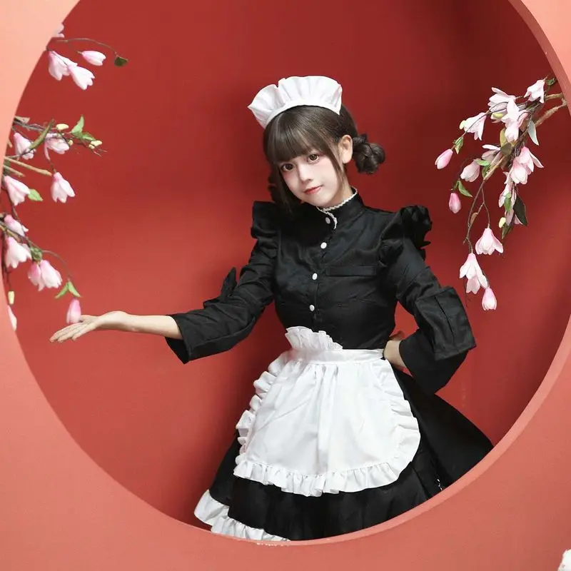 

Костюм горничной в стиле кунг-фу, женский, больших размеров, с длинными рукавами, традиционная китайская этническая одежда, одежда для сценических выступлений