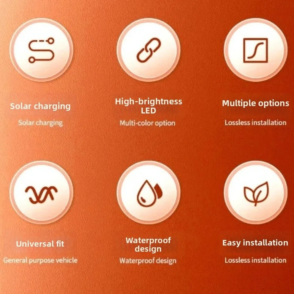 Gifts Wireless Solar LED Car Light Suction Cup Dynamic Display Car Warning Light Vibration Lights on Vehicle Strobe Light