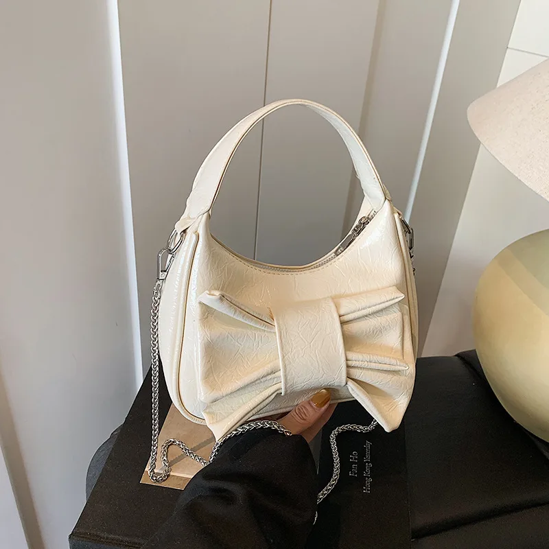 

​2025 Balletcore Bow Bag for Women Cute Square Mini Purse Summer Crossbody Shoulder Bag Fashionable Small Handbag​