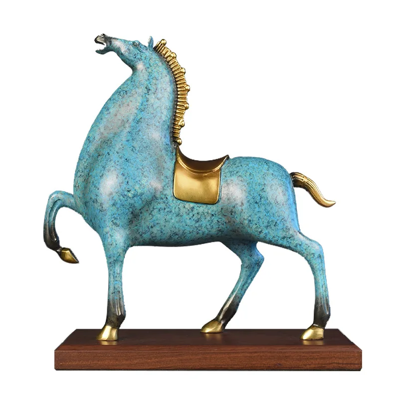 ZML all-copper horse figurine - desktop wine cabinet ornament