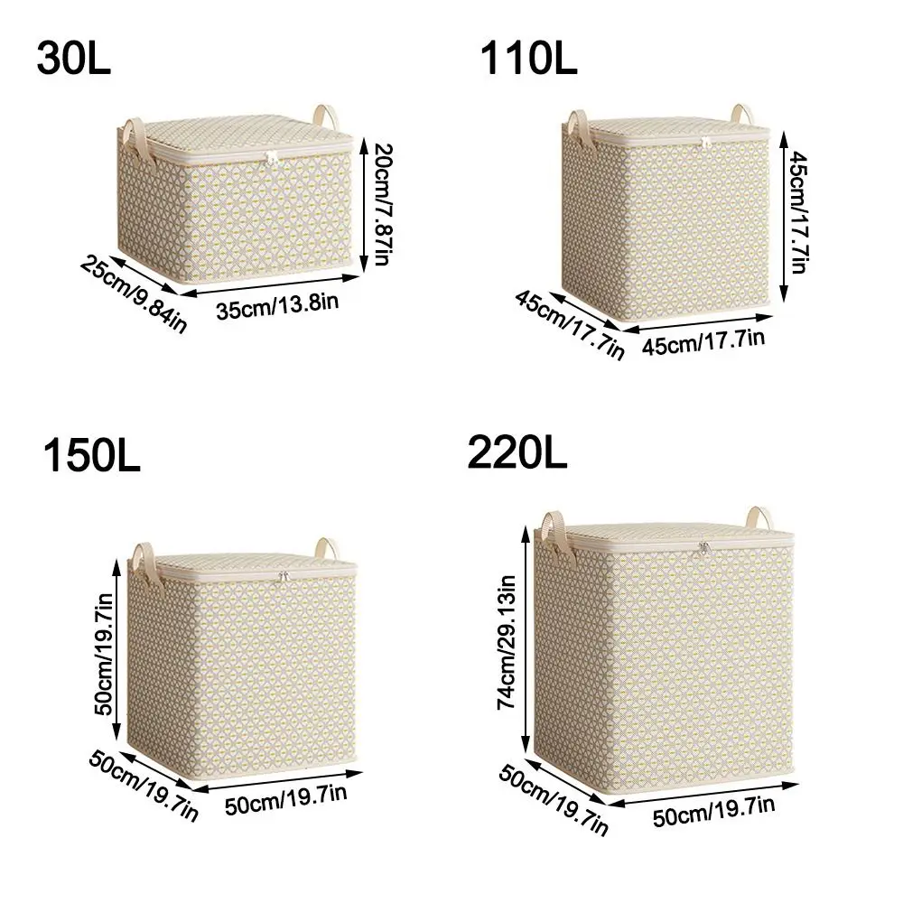 مع مقبض صناديق تخزين الملابس منظم الملابس حقيبة تخزين اللحاف القابلة للطي سعة كبيرة صندوق تخزين خزانة مقاوم للغبار