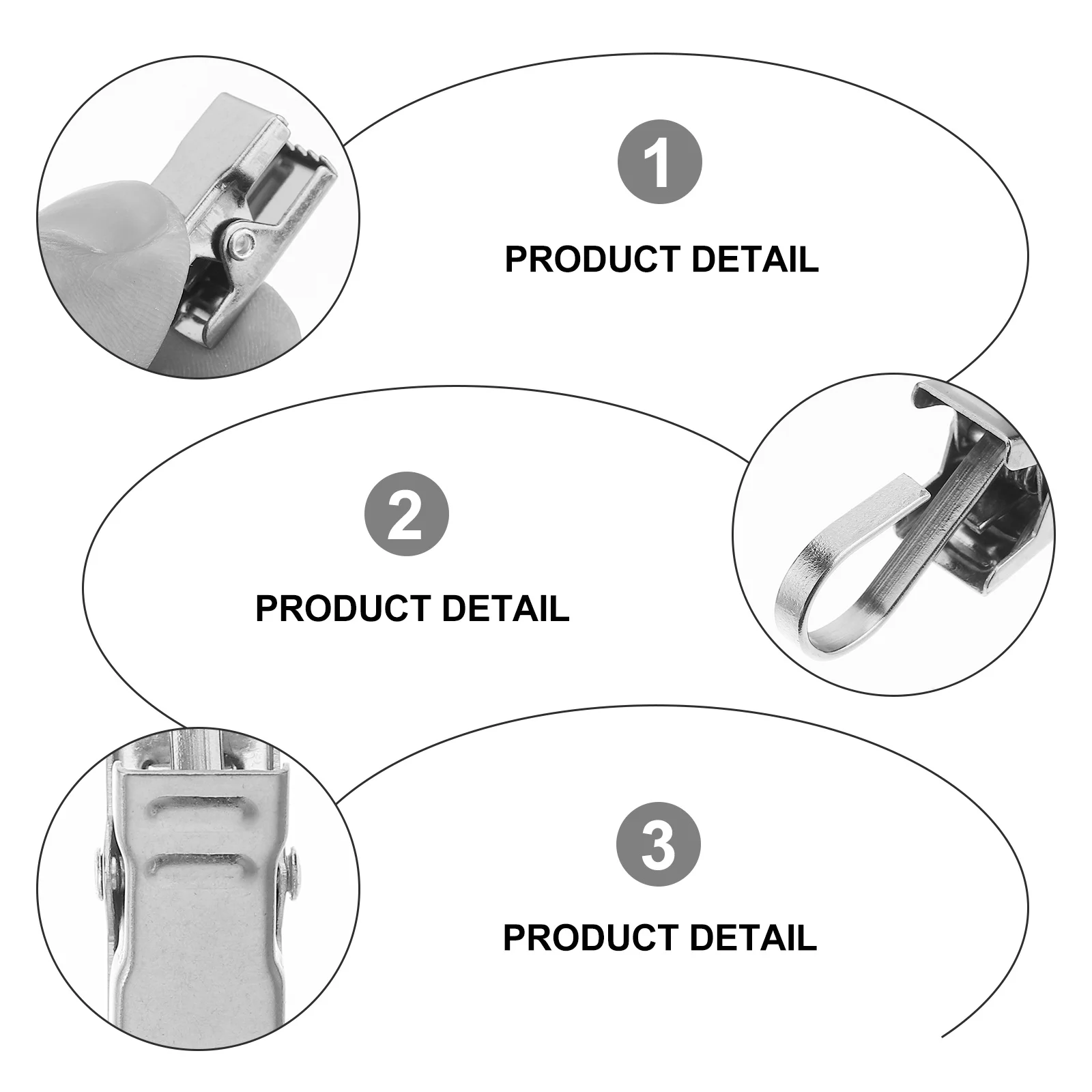 

30Pcs Stainless Steel Curtain Clip Secure Grip No Slip Design Ideal for Bathroom Kitchen Laundry Room Home Office Organization