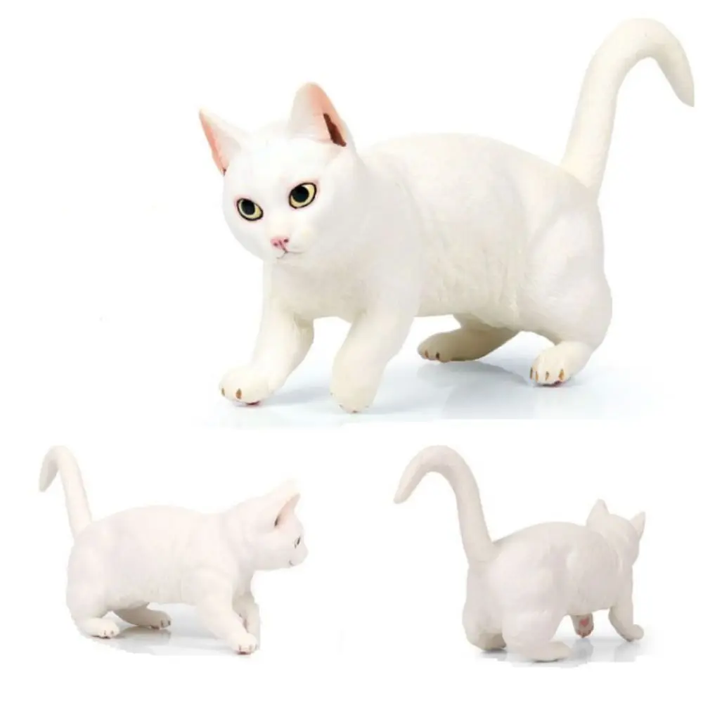Cute PVC Simulation Cat Model Siamese Ragdoll Persian Cat Lifelike Cat Action Figures Simulation Pet Kids Doll Toy