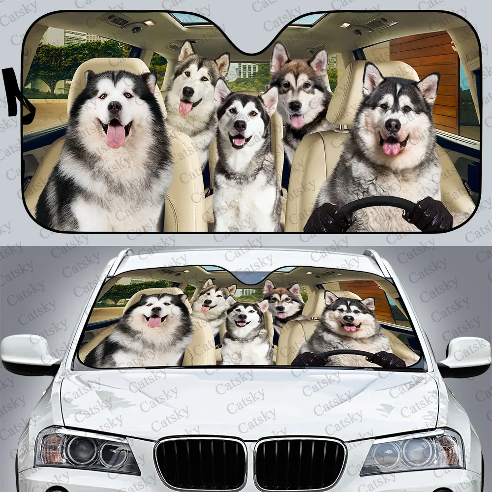 Alaskan-Malamute Car Sunshade,Car Decor Lovers Gift,Windscreen Sunshield for Car Window Sunshade Cover Foldable Uv Ray Reflector