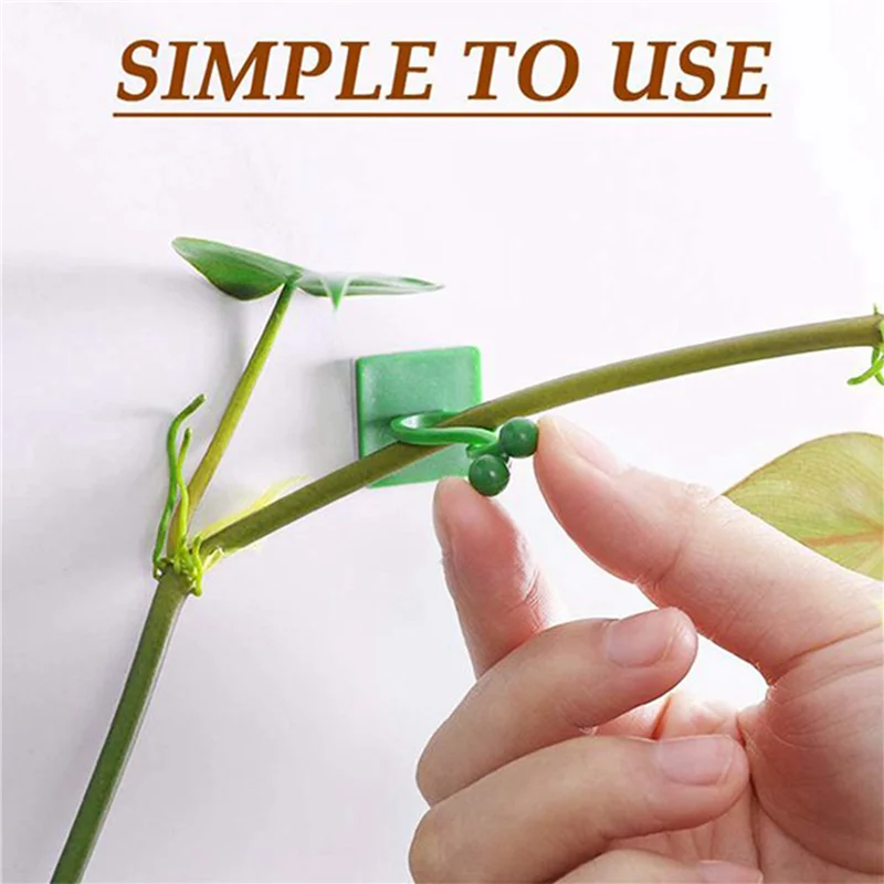 

240Pc Plant Climbing Wall Fixture Clips Plant Fixer Vines Garden Green Leaf Plant Wall Clips Vines Holder For Wall Decor
