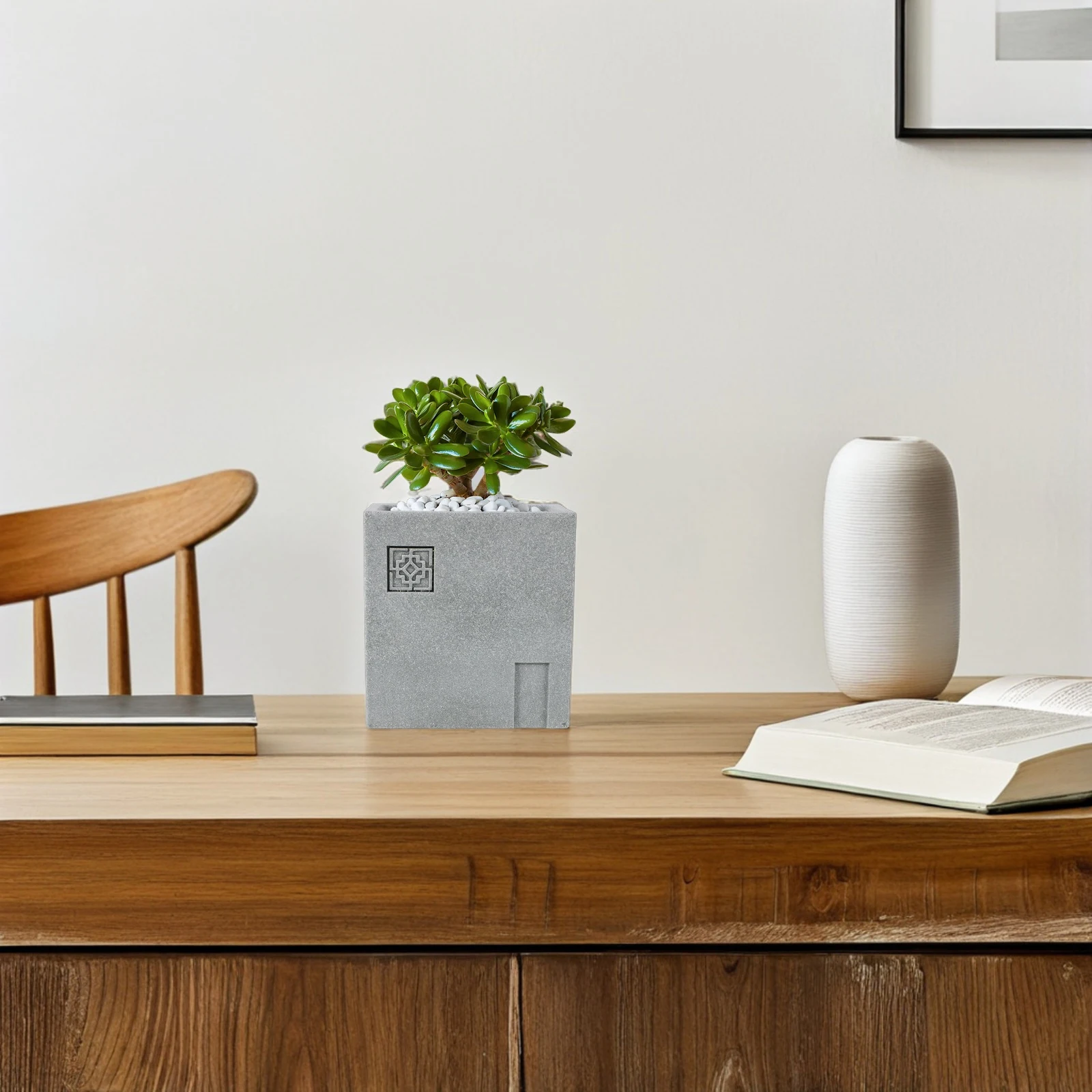 

Flowerpot Plant Pots Indoor Desktop Planter Bonsai Tree Holder Decorative Container Cactus Stone Pot Planter Sandstone