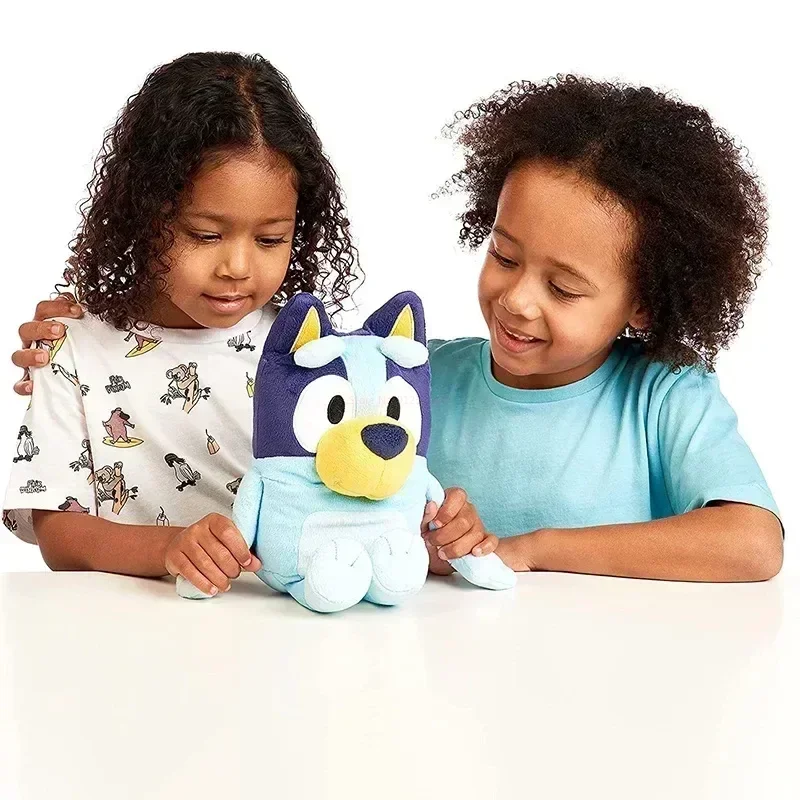 Nuova Una Famiglia Di Bluey Parlante Peluche Bingo Cane Musica Peluche Bluey Anime Figura Animale Sveglio Canta Cane Bambola Regali Di Natale Per Bambini