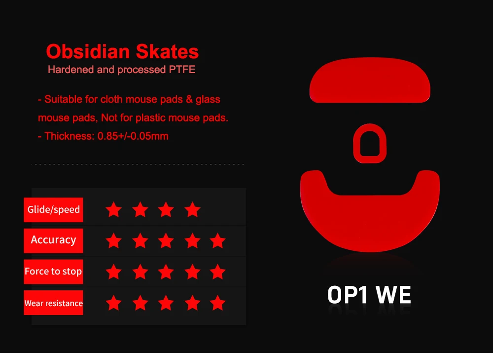 X-Raypad Obsidian Control Skates for Endgame Gear OP1 Series