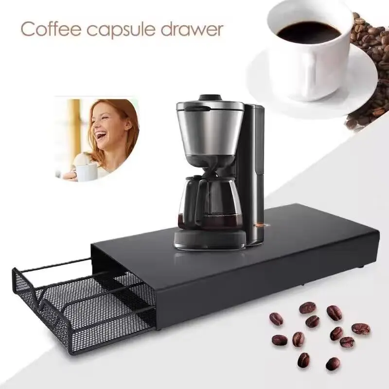 Coffee Shelves Coffee Capsules Holder For 40 Pods Storage Stand Rack Practical Drawer Type