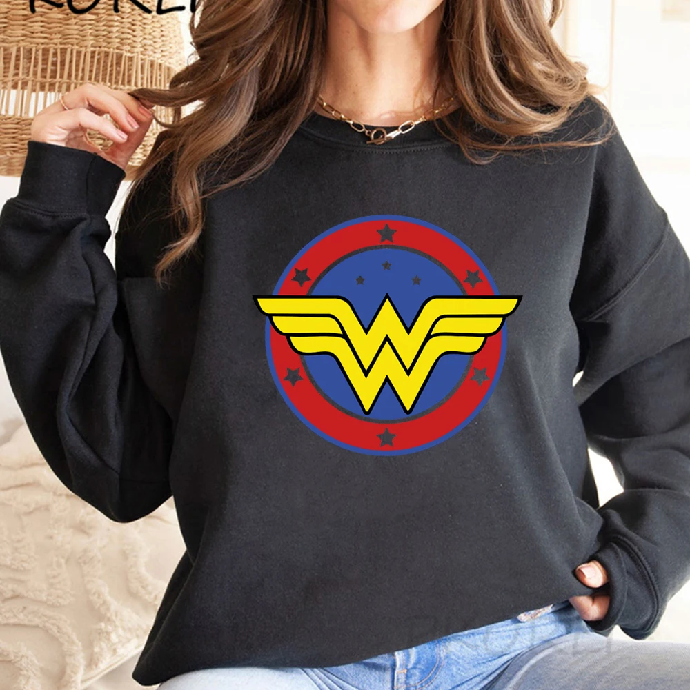 Sweat-shirt Wonder Female pour femme, sweats à capuche Power Smile Hero Mama, sweat à capuche Wonder Spinal Crewneck, pull PVD, cadeau de fête des mères