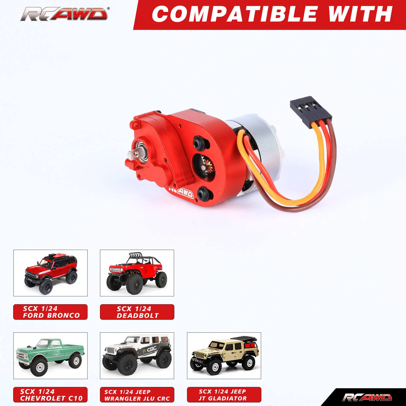 

Группа коробки передач RCAWD в бесщеточном двигателе 1806, 2000 кВ для осевого двигателя 1/24 SCX24 AXI90081 AXI00001, детали для обновления коробки передач