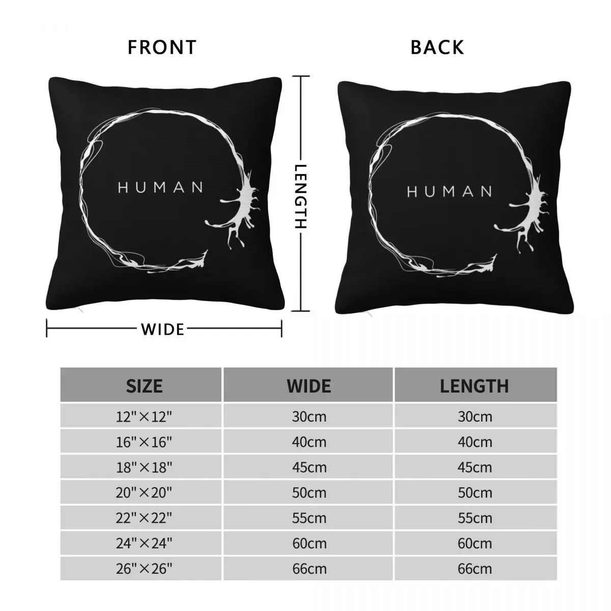 Arrival Human Square Pillowcase Polyester Linen Velvet Pattern Zip Decor Throw Pillow Case Bed Cushion Case