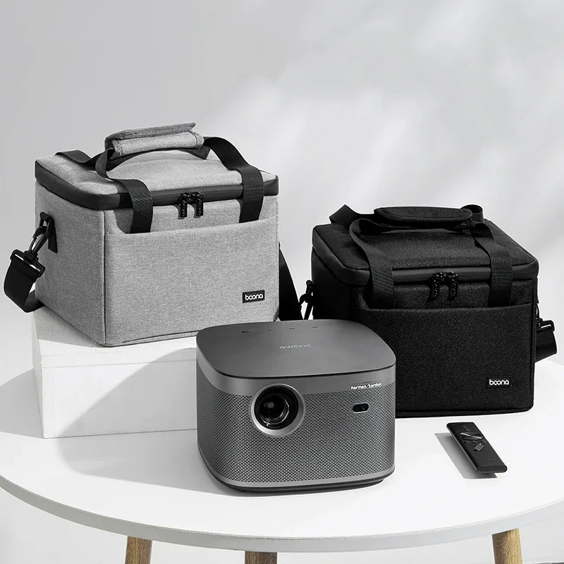 

Portable Grey Projector Case Dslr Camera Bag with Compartment with Accessories Storage Pockets Photography Padded Camera Bag