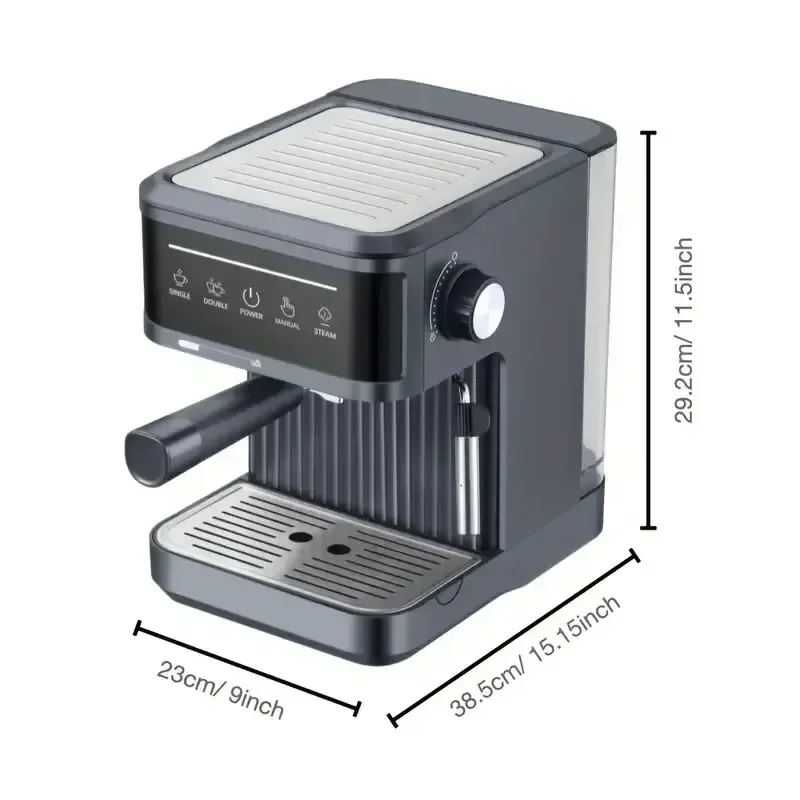 ماكينة صنع الاسبريسو الكهربائية المهنية ماكينة صنع قهوة اسبريسو الإيطالية شبه الإيطالية كابتشينو الحليب Frother ماكينات القهوة 20Bar