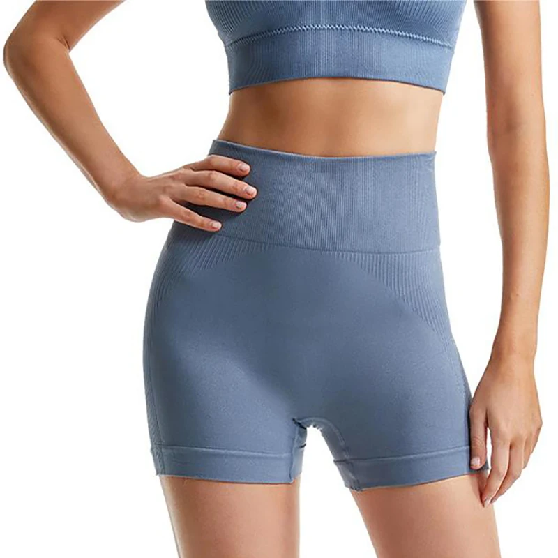 Pantalones cortos de motorista de cintura alta para mujer, ropa moldeadora, Control de barriga, Fitness, entrenamiento atlético, correr, Yoga, gimnasio