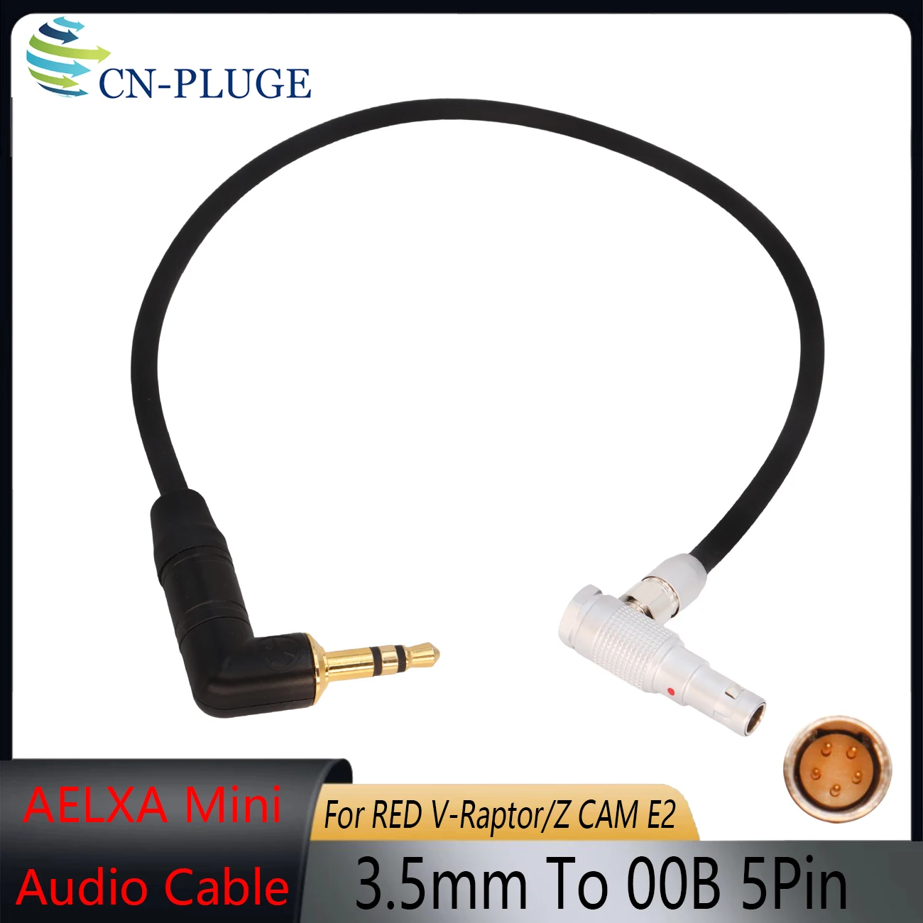 3.5mmTRS to 00B 5Pin Audio Cable For ARRI Alexa Mini/RED V-RAPTOR XL /KOMODO /Z CAM E2 Camera