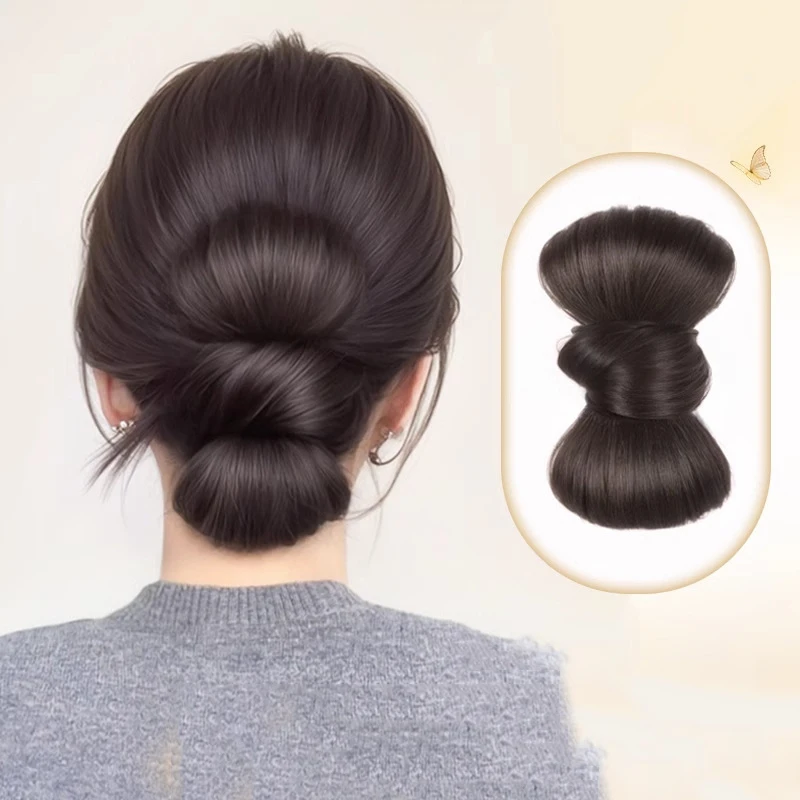 Synthetic Hair Bun Ponytail Fluffy Wig Clip Party Dress Up Hair Accessories Fake Ponytail Hair Extension For Women