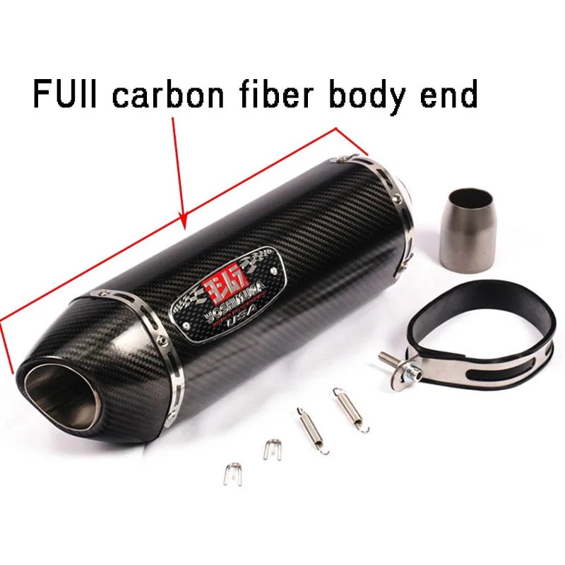 420Mm Met Db Killer 38-51Mm Motorfiets Uitlaat Voor Yoshimura Real Carbon Fiber Uitlaat Pijp Pitbike Gsr 600 Cb650f R77 Rs Cafe