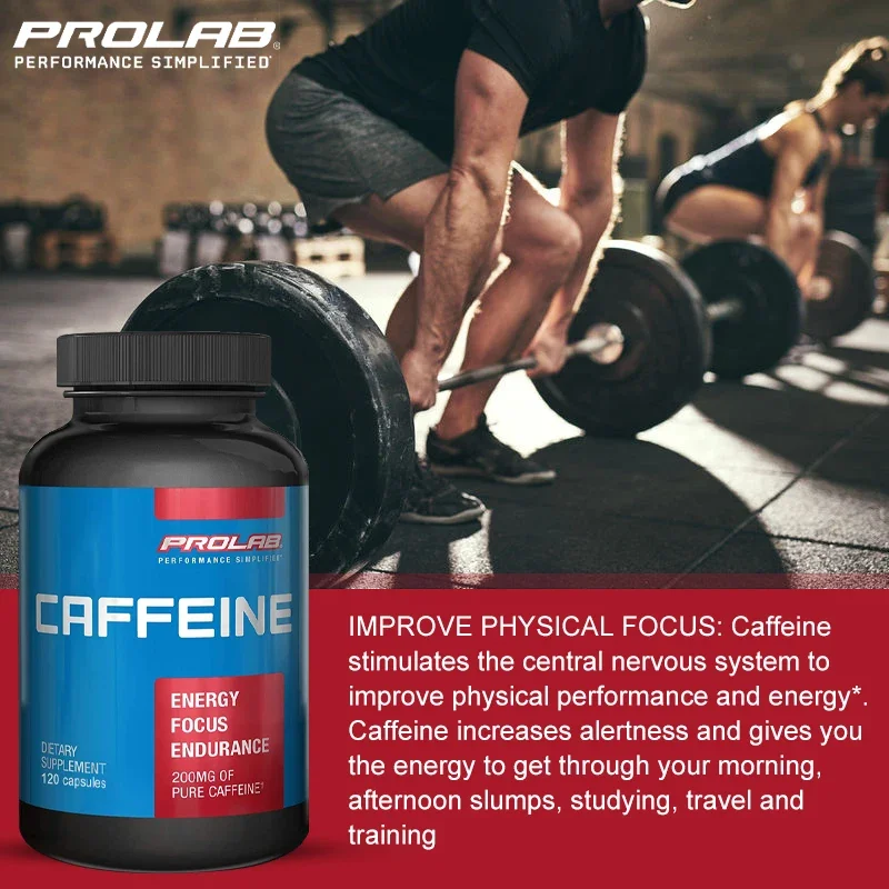 Maximum Potency Caffeine Capsules 200 Mg, Provides Energy & Focus, Reduces Fatigue, Increases Endurance Non-GMO