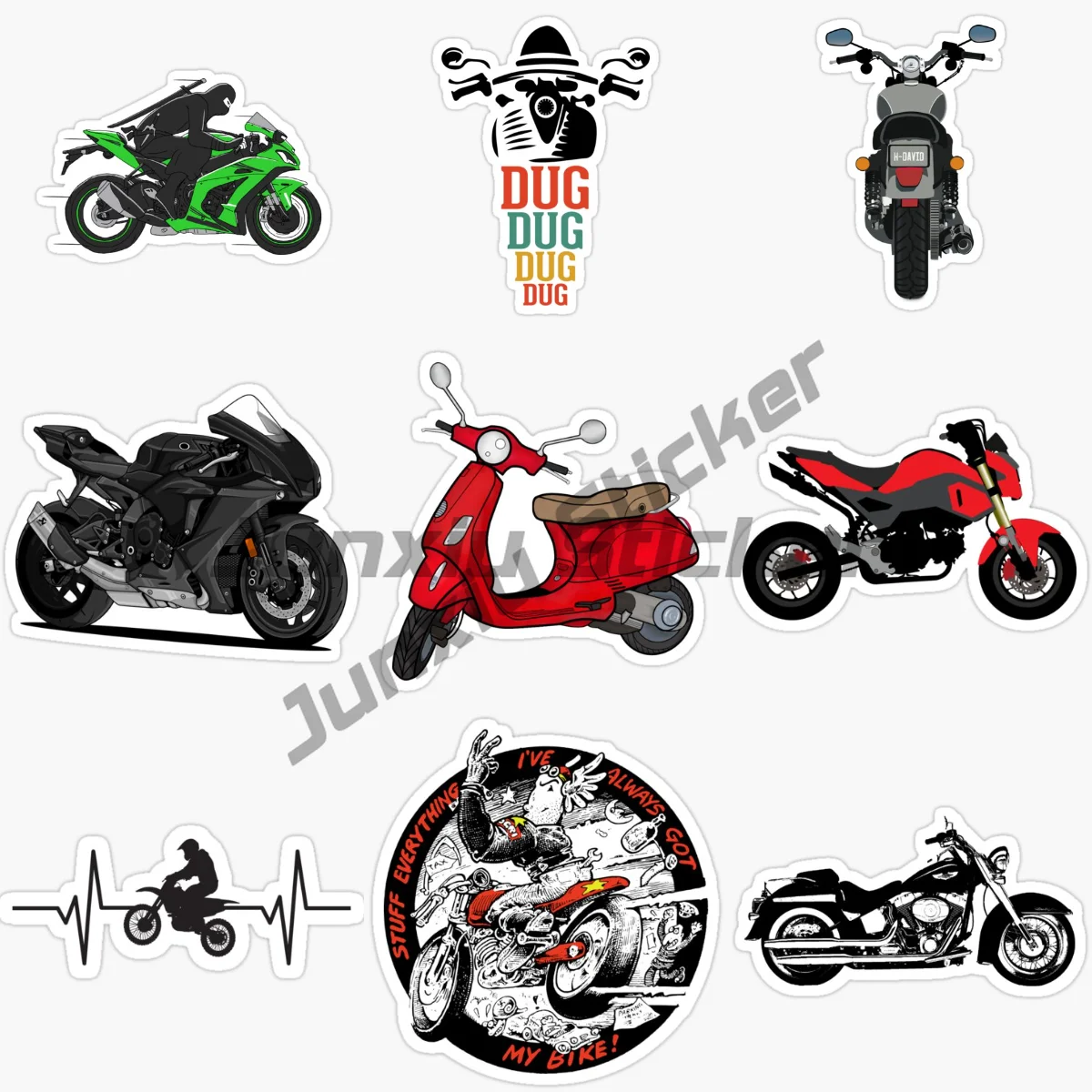 

Motorcycle Racer Motocross Car Sticker Laptop Speedboat Rear Windshield Waterproof Exterior Vinyl Self-adhesive Decal