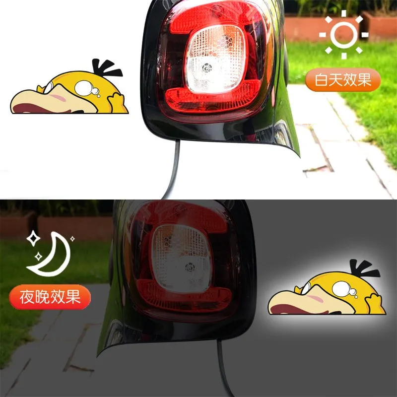 Car Stickers Pokemon Psyduck コダックCute Lovely Anime Reflective Decals For Fuel Tank Cap Cover Window Trunk Motorcycles Laptop
