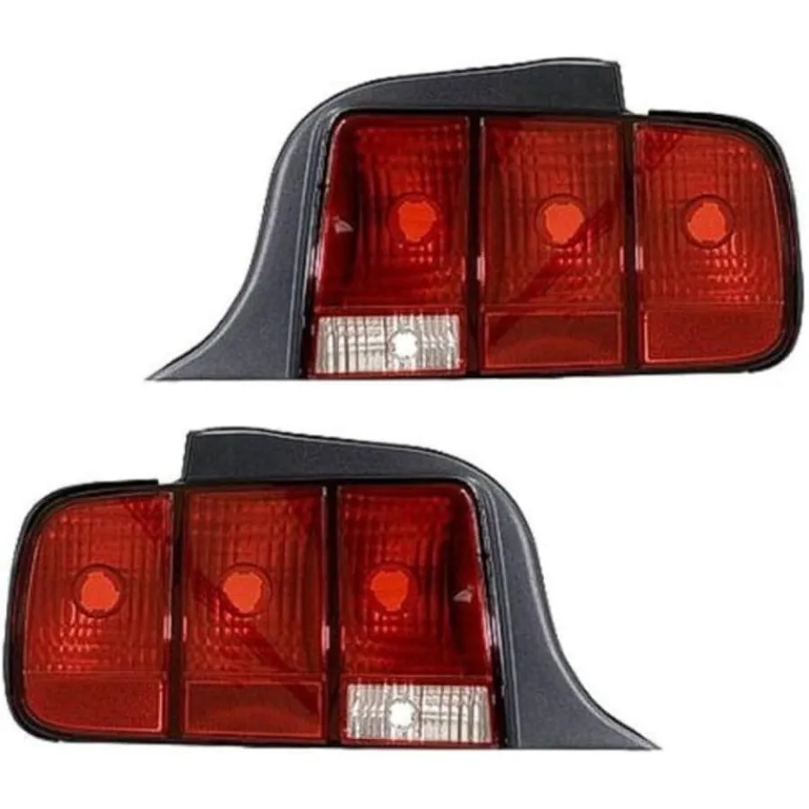 

Для Ford Mustang 2005 06 07 08 2009, пара задних фонарей со стороны водителя и пассажира, красные прозрачные линзы, замена для FO2800191 FO280119