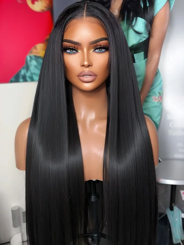 300 Double Drawn Wig Pre Plucked Human Hair Ready To Go Bone Straight 13X6 13X4 HD Transparent Lace Frontal Wig Bleached Knots