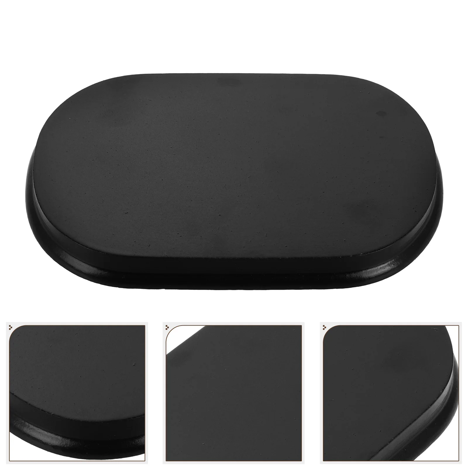 Base ovalada de madera para muñecas en miniatura, Base en miniatura de madera Diy para figuras de acción, soporte de Base pequeño para exhibición de figuras