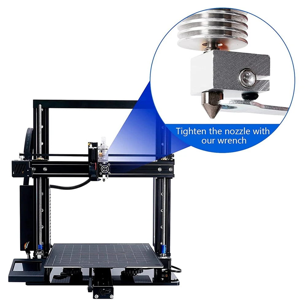 3D-printermondstuk 11-delig gehard staal MK8 extrudermondstuk geschikt voor 3D-printer CR-10 / Ender 3/5, Ender 3