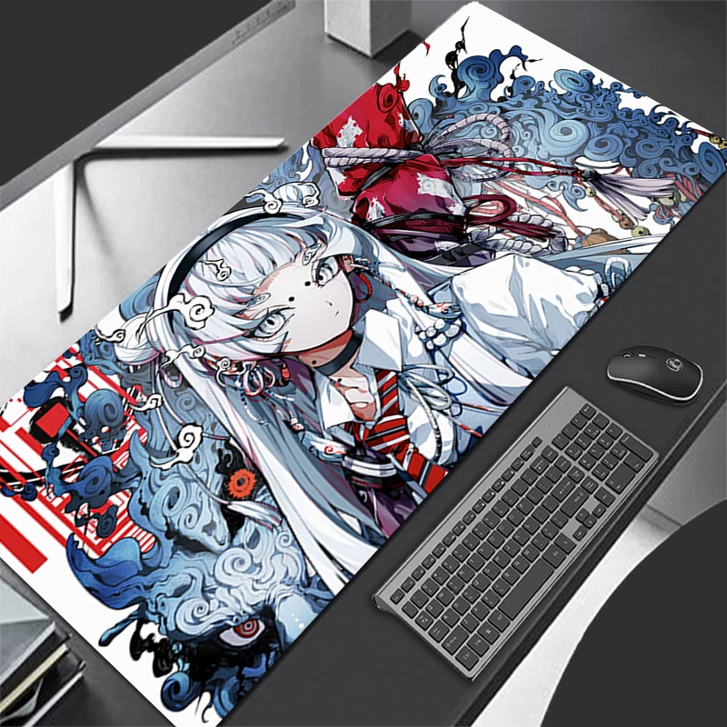Alfombrilla de ratón con patrón para juego, alfombrilla de goma para ratón, accesorios para PC, alfombrilla de escritorio antideslizante para mesa de oficina, alfombrilla para teclado HD para Gamer de Anime para chicas