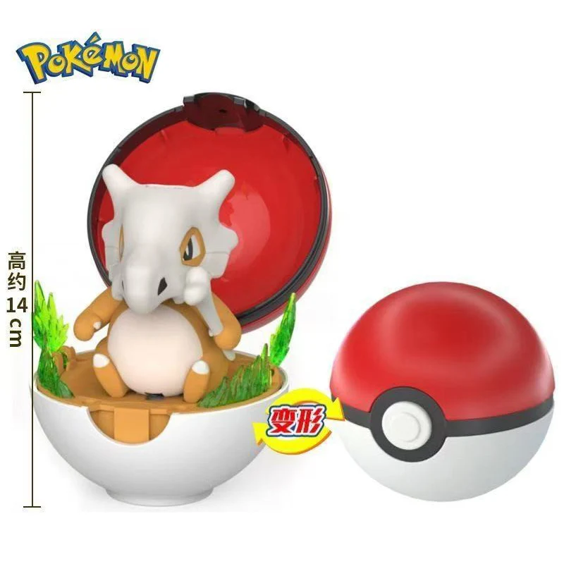 أصيلة Pok é mon Pok é الكرة تحويل عمل الشكل اليدوية بيكاتشو عروسة كارتون زخرفة الأطفال ختم لعبة هدية الكريسماس #3