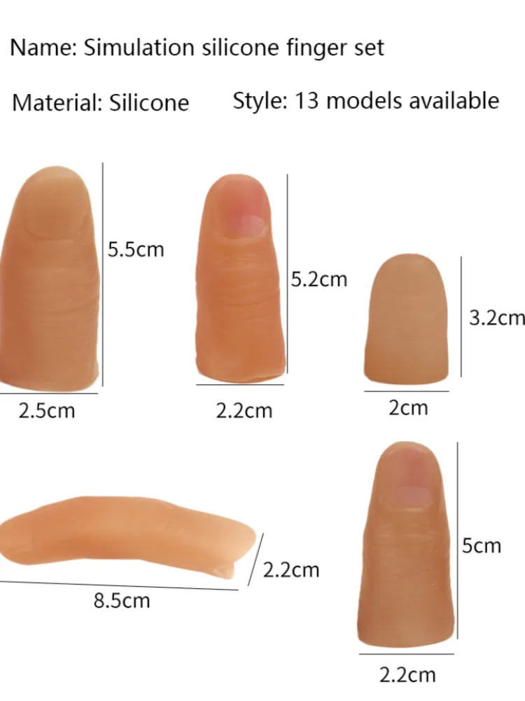 【Ready Stock】High-quality simulation thumb sleeves, large and small finger magi c toys thumb sleeves simulation silicone sleeves