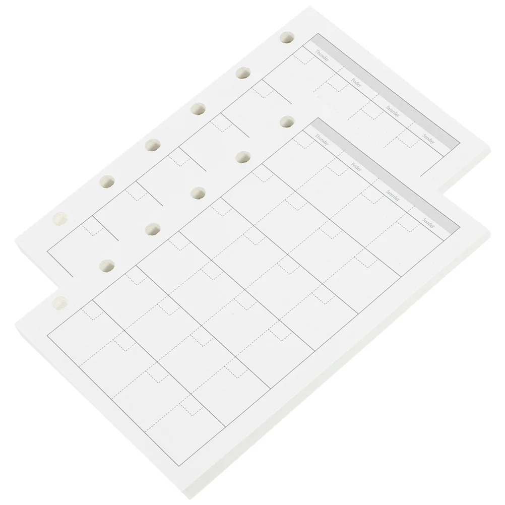 2Sets Notepad Refill Thick Loose Leaf Notebook Paper Replacement Planner Inserts Binder Paper Smooth Writing Office School Use