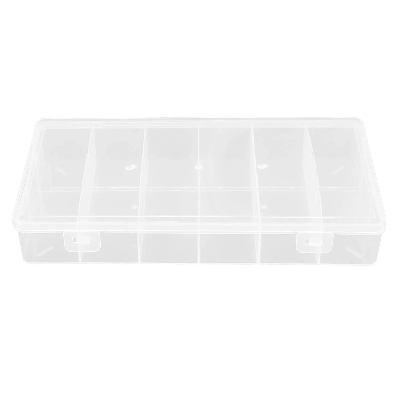 

2Pcs Plastic Dividing Organizer Box Transparent Multi-Grid Storage Box with Detachable Plates Compact Design for Hardware