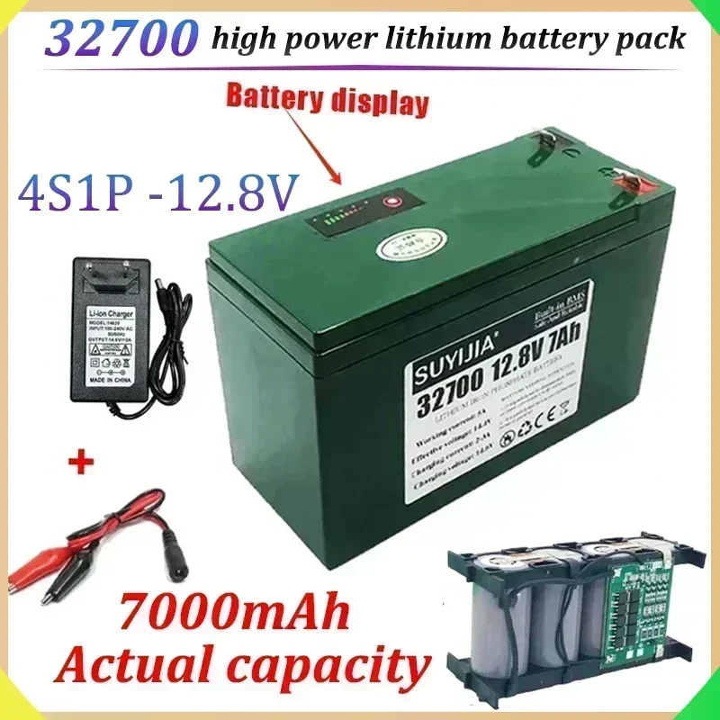 Lifepo4 32700 4S1P Battery Pack with 12.8V 7Ah 4S 7AH BMS Balanced for Electric Boat Sprayers and Uninterruptible Power Supplies