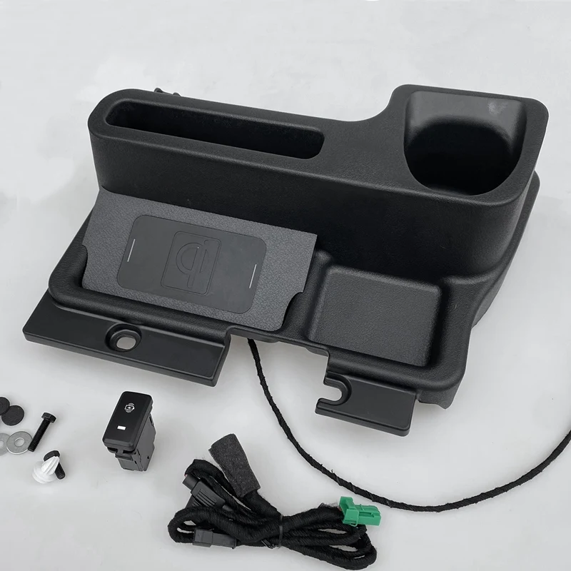 Wireless Charger Storage Tray Center Console Box Cup Holder For Toyota Land Cruiser LC70 LC71 LC76 LC77 LC79 Spare Parts