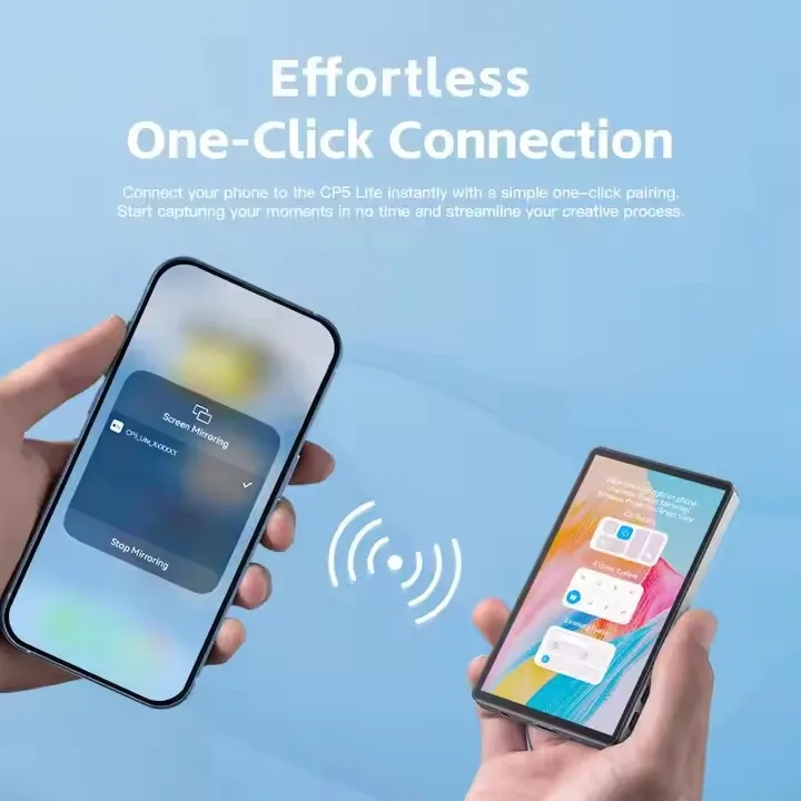 Wireless Wired Connection Magnetic Phone Holder Rear Camera Selfie Vlogging Monitor Screen Accessory Plastic Vlog Screen in Box