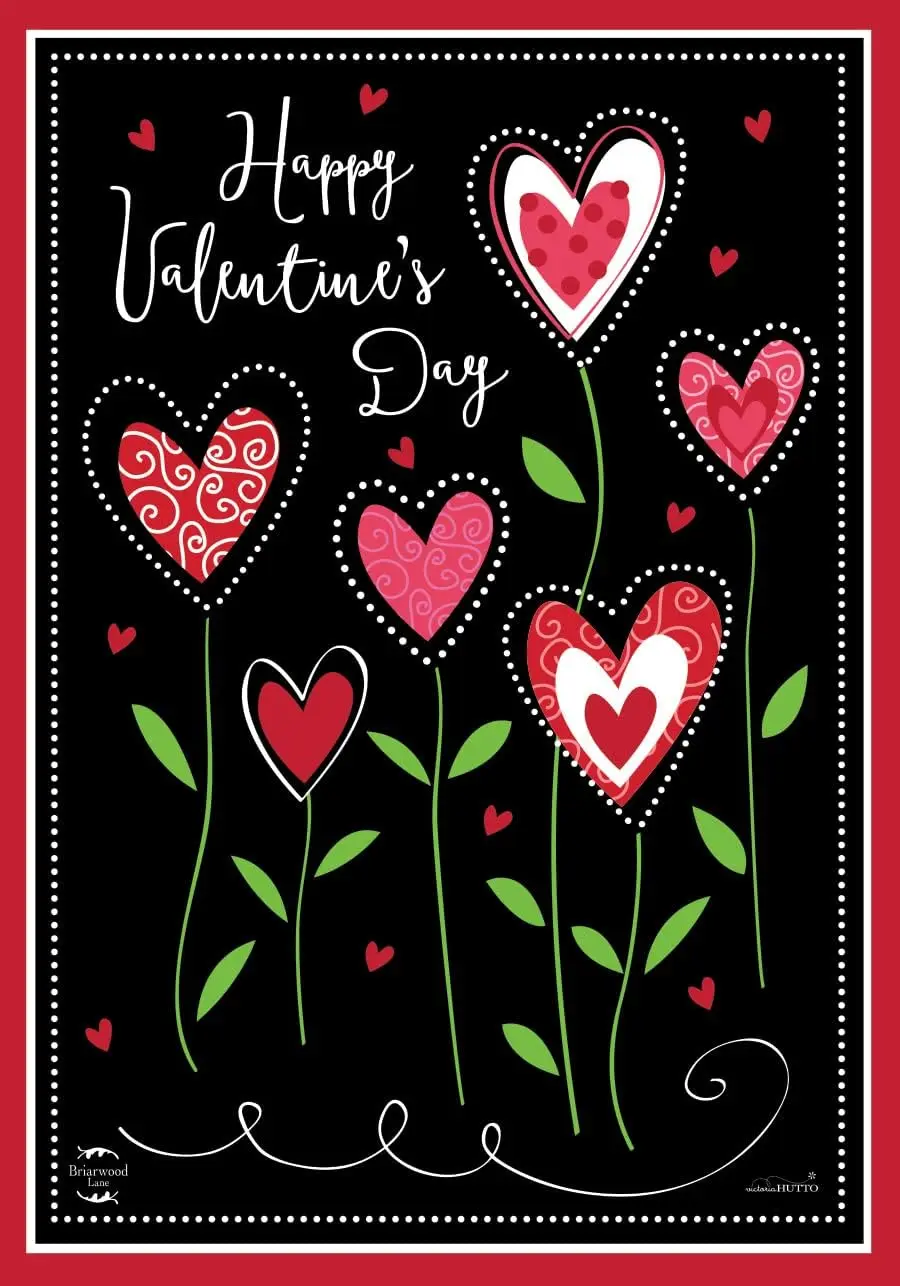 Briarwood Lane Valentine's Flowers Valentine Garden Flag - 12