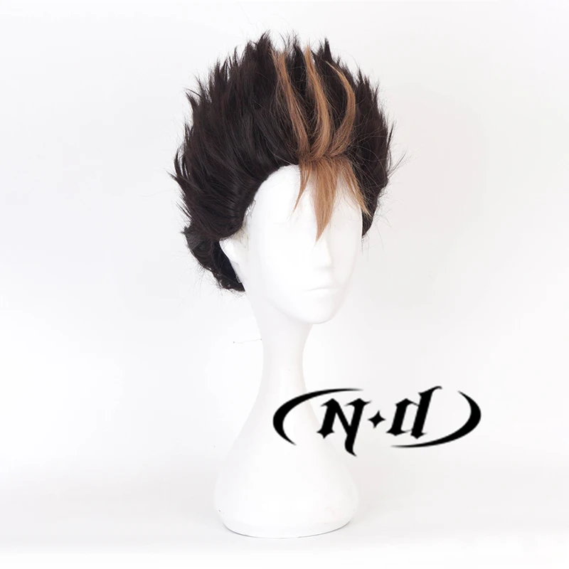 ND Yu Nishinoya 코스프레 가발 헤어피스 Haikyu 애니메이션 코스프레 헤어 가발 내열성 합성 코믹 콘 Coser 의상 파티