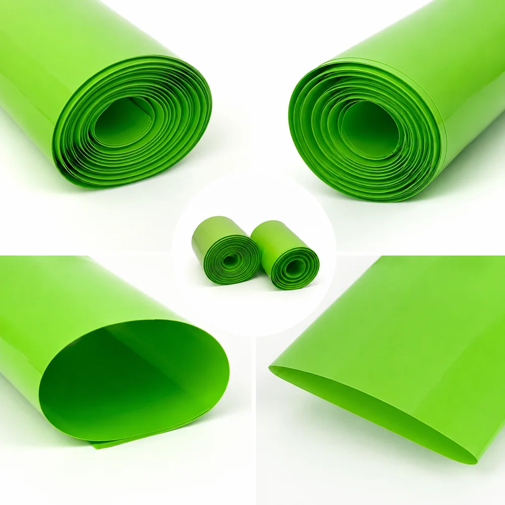 Green PVC Heat Shrink Tubing Wide 30-100mm Weather resistant/waterproof/engineering wiring dustproof heat shrink tubing