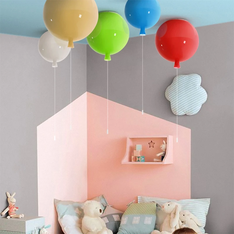 Modern Pendant Lights Nordic Pendant Lamp Balloon Hanging Lamp for Kid Children's Room Light Fixture Party Birthday Gift Cartoon