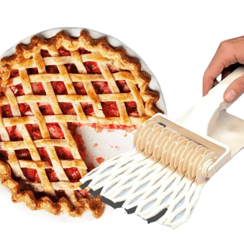 Plastic Pastry Pizza Lattice Roller Cutter Baking Tool Pull Net Wheel Knife for Dough Cookie Pie Kitchen Gadgets Baking Tools