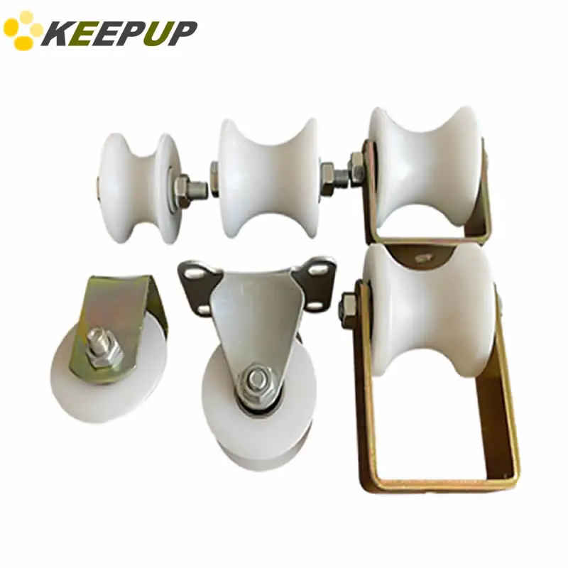 

High Quality Nylon bearing roller silent 50 track wheel cable guide wheel 1 inch tube hanging wheel 60 round groove wheel pulley