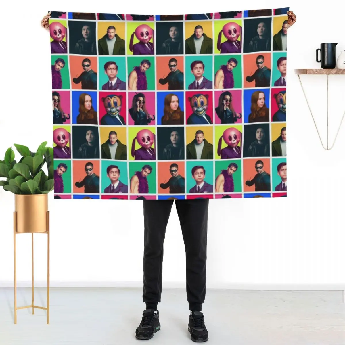 The Umbrella Academy - Character Collage Throw Blanket Plaid Decorative Throw Single Camping Tourist Blankets
