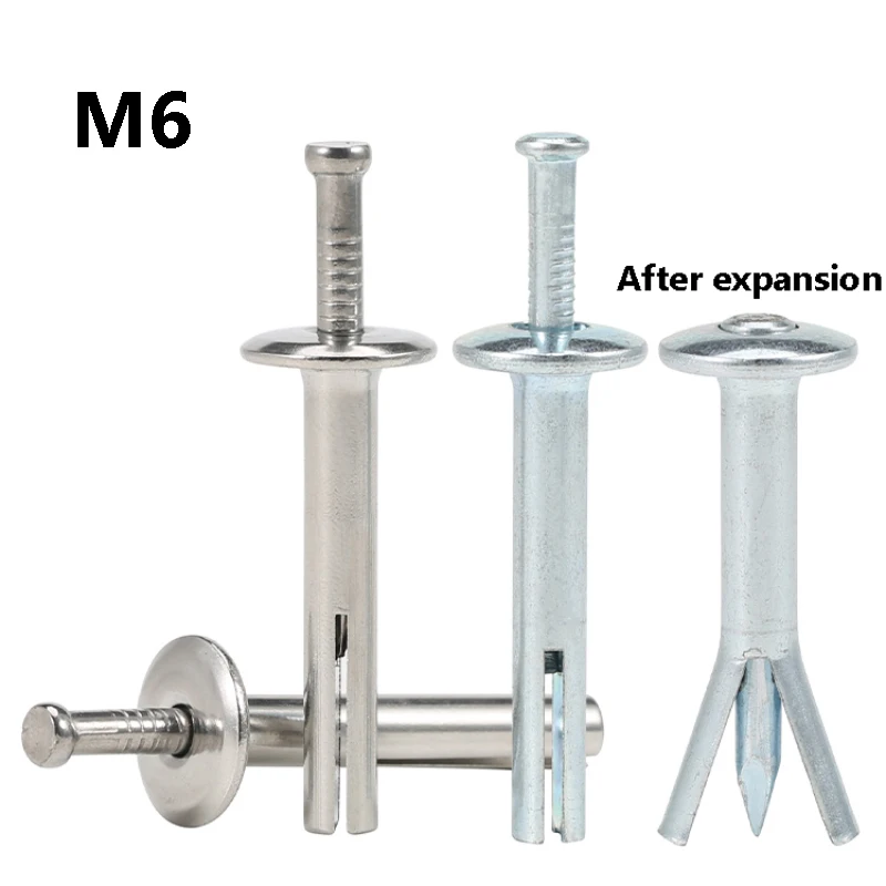 304 Stainless Steel/Zinc Plated Carbon Steel M6 Hammer Drive Anchors Split Hit Anchors for Concrete Wall Fasteners