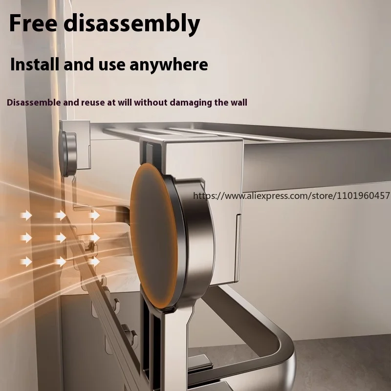 Suction Cup Towel Rack, Bathroom Non-punching Bath Towel Rack, Bathroom Rack Integrated Toilet Hook Towel Hanging Rod