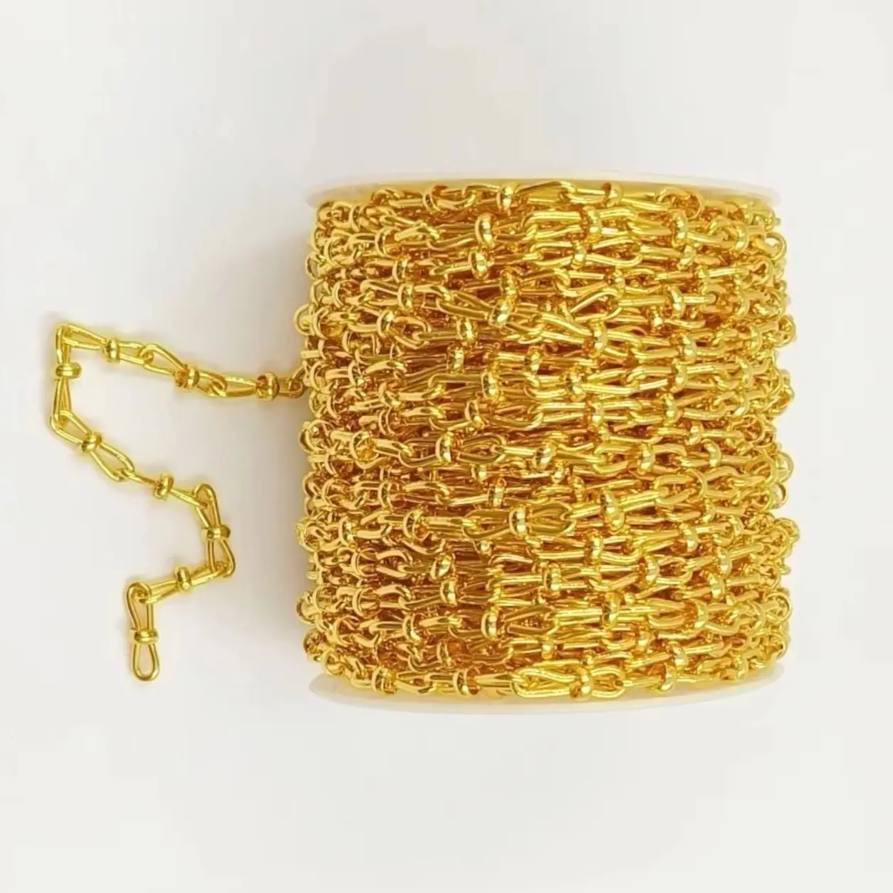 

WT-BC255 Yellow Brass Handmade Jewelry Chain For Bracelet Or Necklace Design Semi-Finished Product Accessory