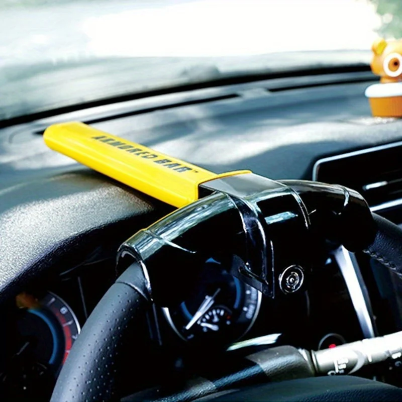 Universal Heavy Duty Car Steering Wheel Lock Anti-theft Security Lock Rotary Design for Auto Van Vehicle Theft Protection Safety