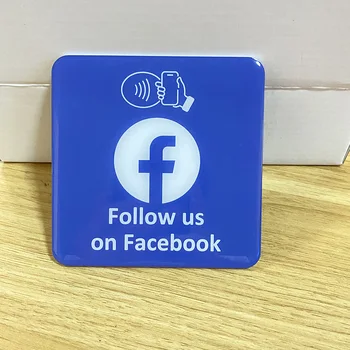 10 x10cm Instagram Facebook Google Tripadvisor Trustpilot Review placca NFC Tap Card piastra epossidica autoadesiva