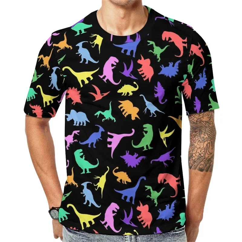 

Dinosaur 3d Printed T-shirt Men's Women's Clothing Cute Dino Pattern Kids New In Tops & Tees Casual Fashion Cartoon T Shirt
